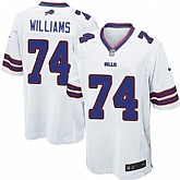 Nike Men & Women & Youth Bills #74 Williams White Team Color Game Jersey,baseball caps,new era cap wholesale,wholesale hats
